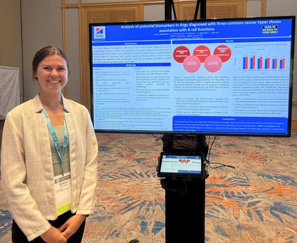 Madison A. gives a presentation on her research.